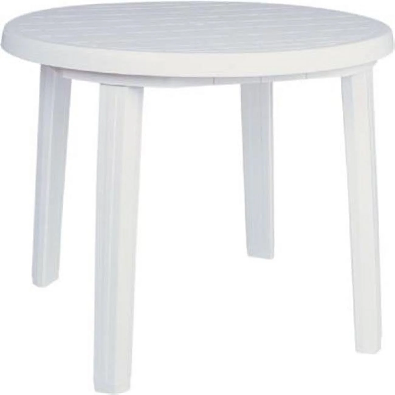 35.5 in. Ronda Resin Round Dining Table, White
