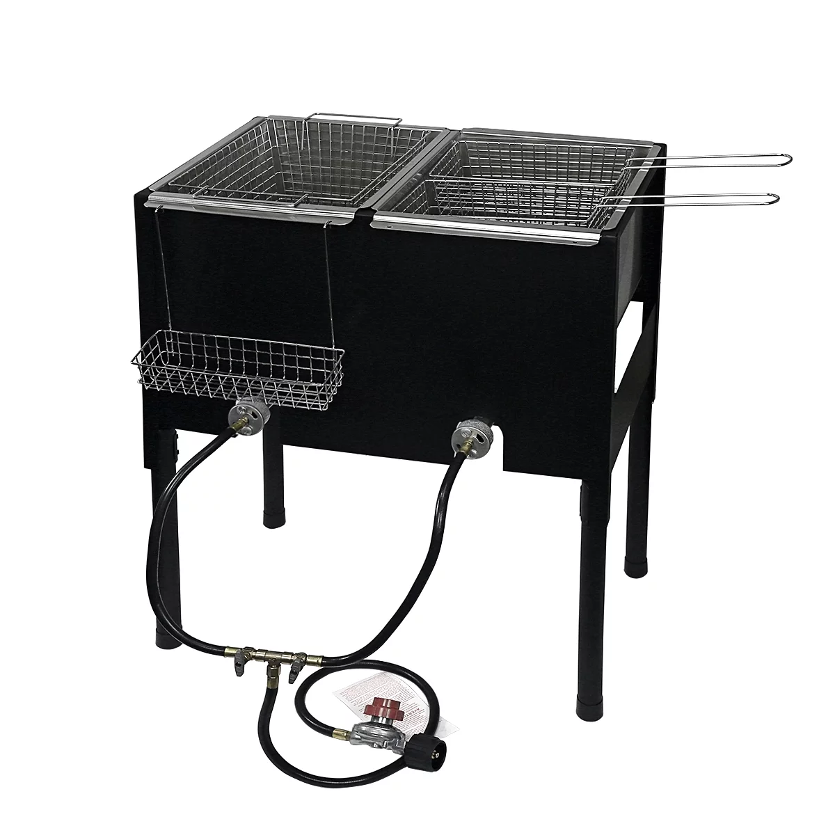 Barton Brand New Outdoor High Pressure Triple Basket Deep Fryer Double Burner Propane Station