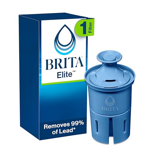 Brita Elite Water Filter Replacements for Pitchers and Dispensers, BPA-Free, NSF Certified to Reduce 99% of Lead, Lasts Six Months or 120 Gallons, 2 Count, Blue
