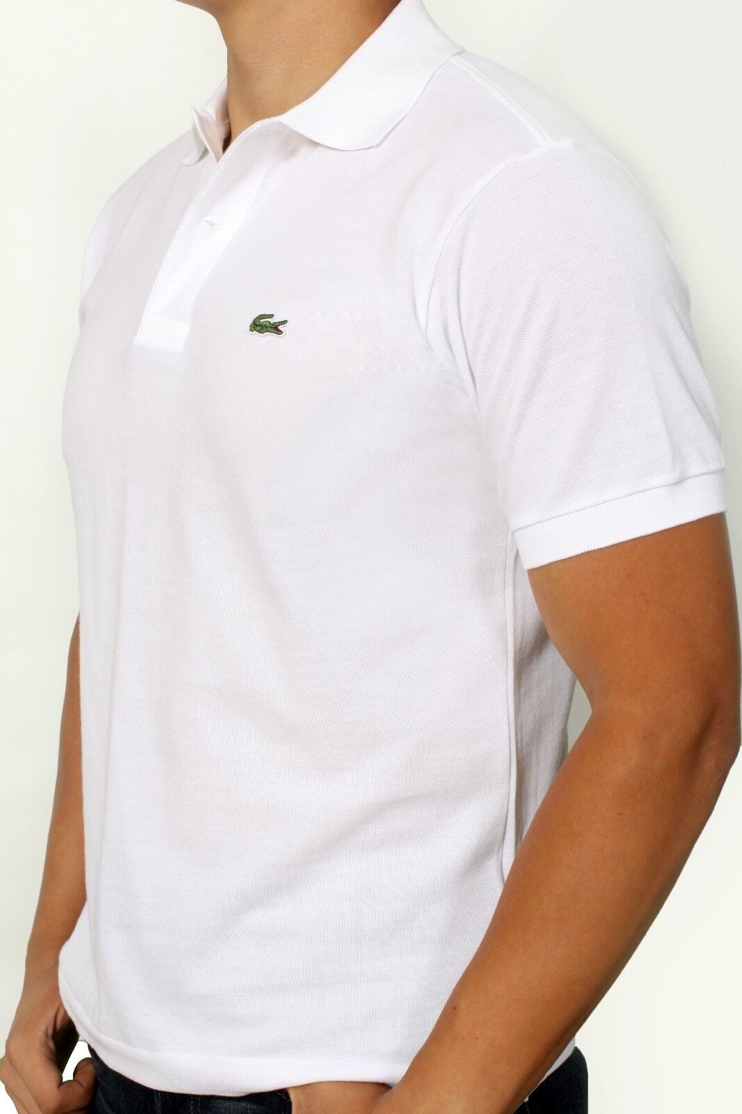 Lacoste WHITE Men's Classic Fit Short Sleeve Polo Shirt, US 2X-Large