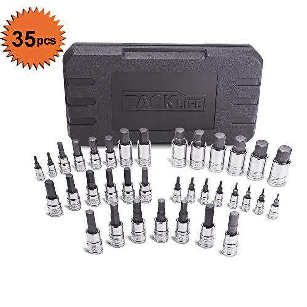 Tacklife Master Hex Bit Socket Set, S2 Steel