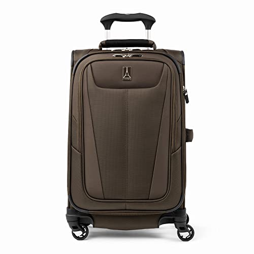 Travelpro Maxlite 5 Softside Expandable Carry on Luggage with 4 Spinner Wheels, Lightweight Suitcase, Men and Women, International, Slate Green, Carry on 19-Inch