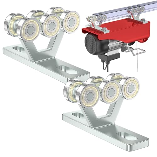 SKTREX 6 Wheel Hoist Trolley with Rollers - Strut Trolley Assembly for Electric Hoist - Fits 1-5/8