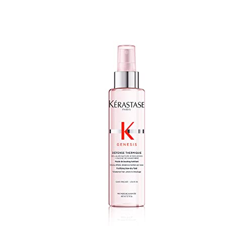 Kerastase Genesis Blow Dry Primer | Heat Protectant for Weak or Damaged Hair | Anti-Breakage | Detangles and Hydrates without Frizz | Sulfate Free | Defense Thermique | 5.1 Fl Oz