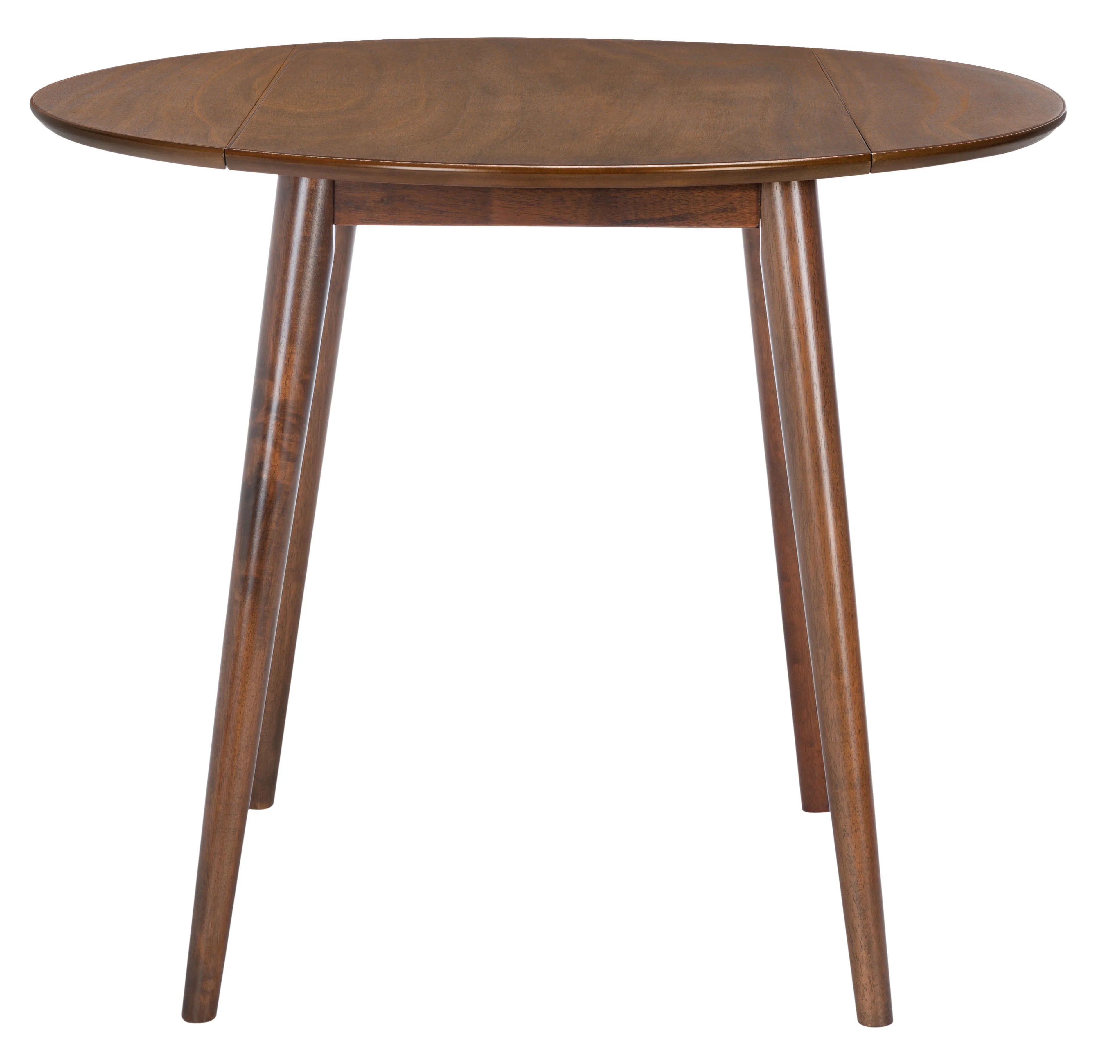 SAFAVIEH Lovell Transitional Folding Round Dining Table, Walnut (35 in. W x 35 in. D x 29 in. H/35 in. W x 19.39 in. D x 29.13 in. H)