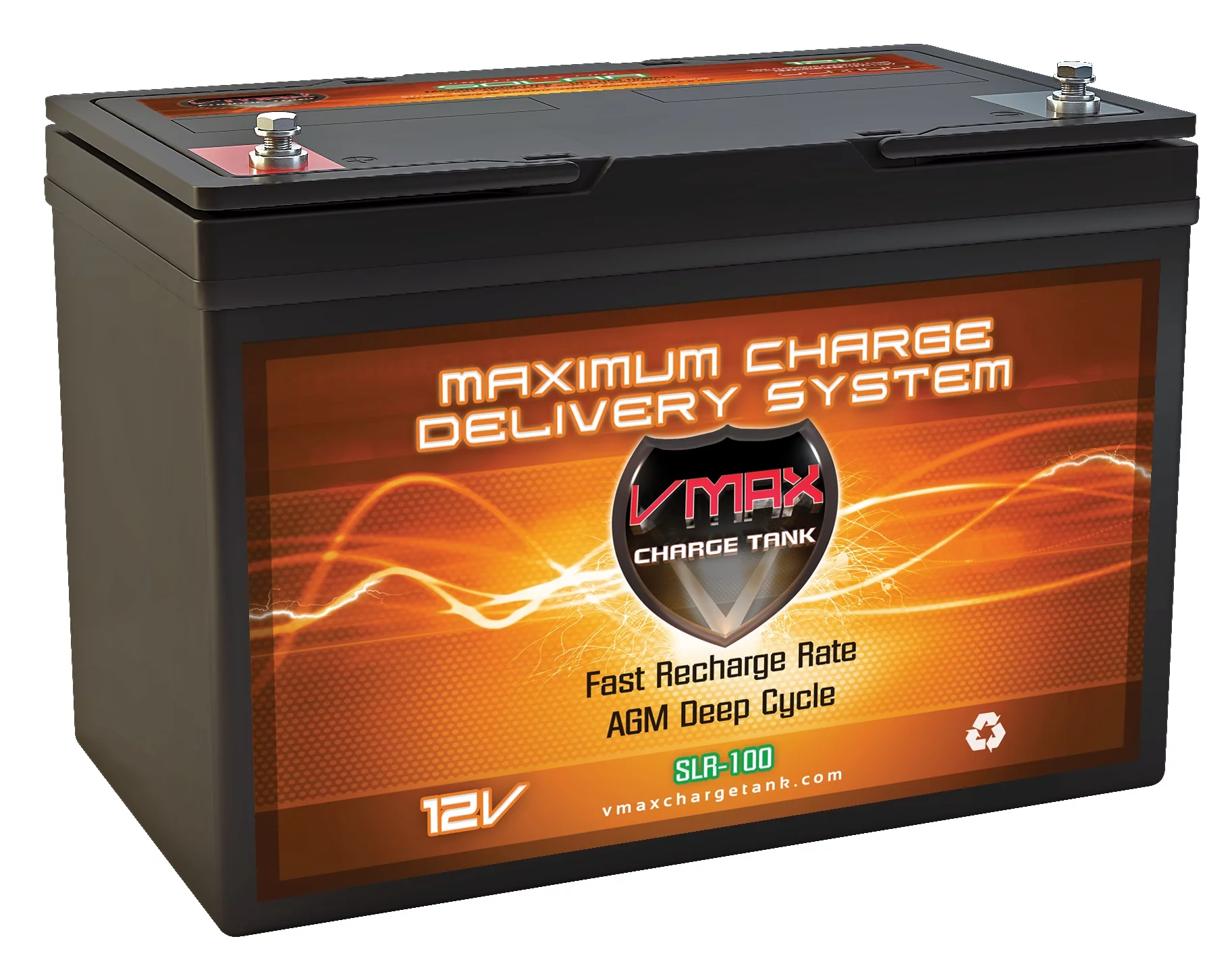 VMAX SLR100 AGM Deep Cycle Battery Replaces interstate marine and RV batteries 12 Volt group 27 100Ah
