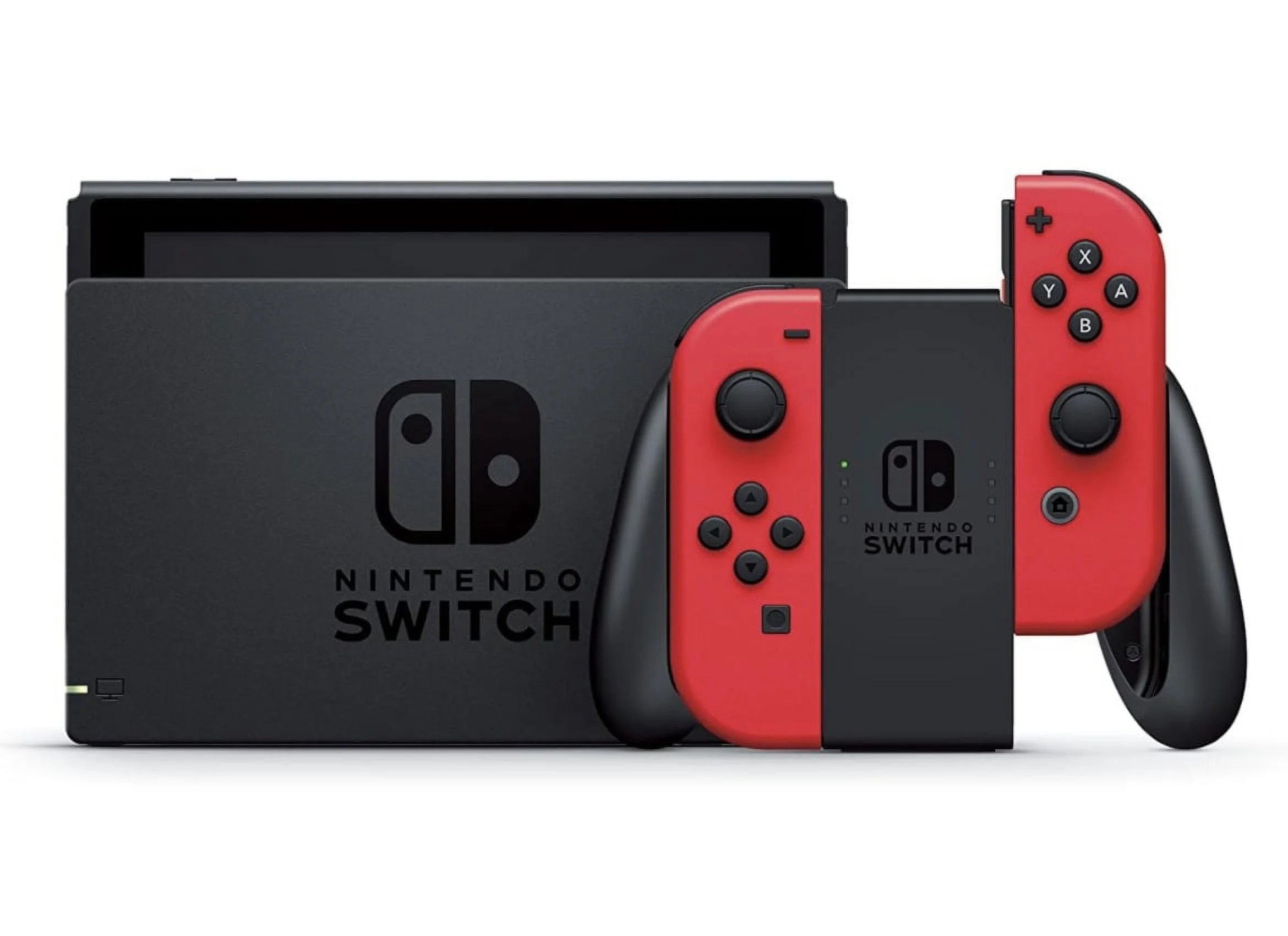 Nintendo Switch Mario 40th Edition Console - Red Joy-Con - Choose One of Three Download Mario Games + Mario Rabbids Spark of Hope + Kirby's Return to Dreamland Deluxe+ 64GB MicroSD card + Case