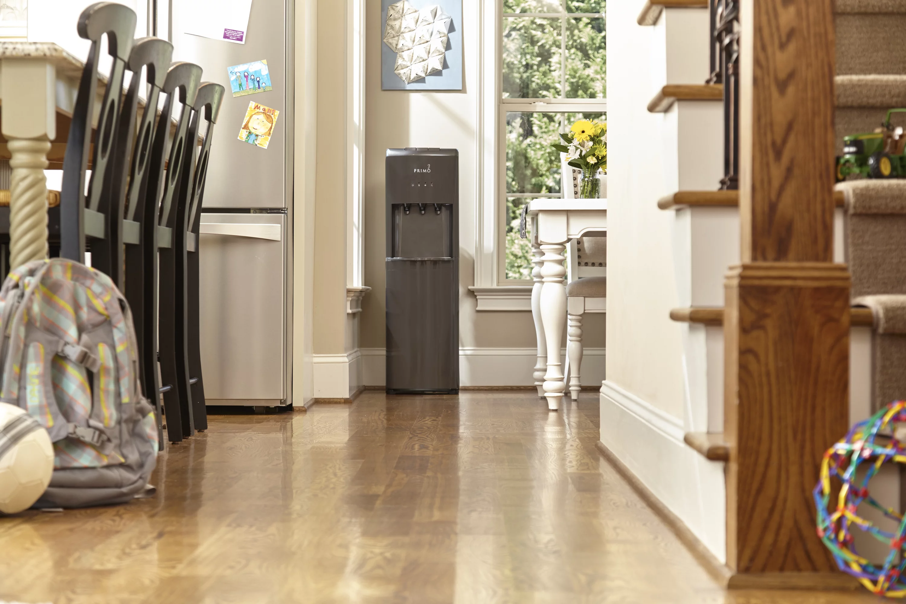 Primo Water Deluxe Bottom Loading Hot/Cool/Cold Water Dispenser, Pewter, Model 601089