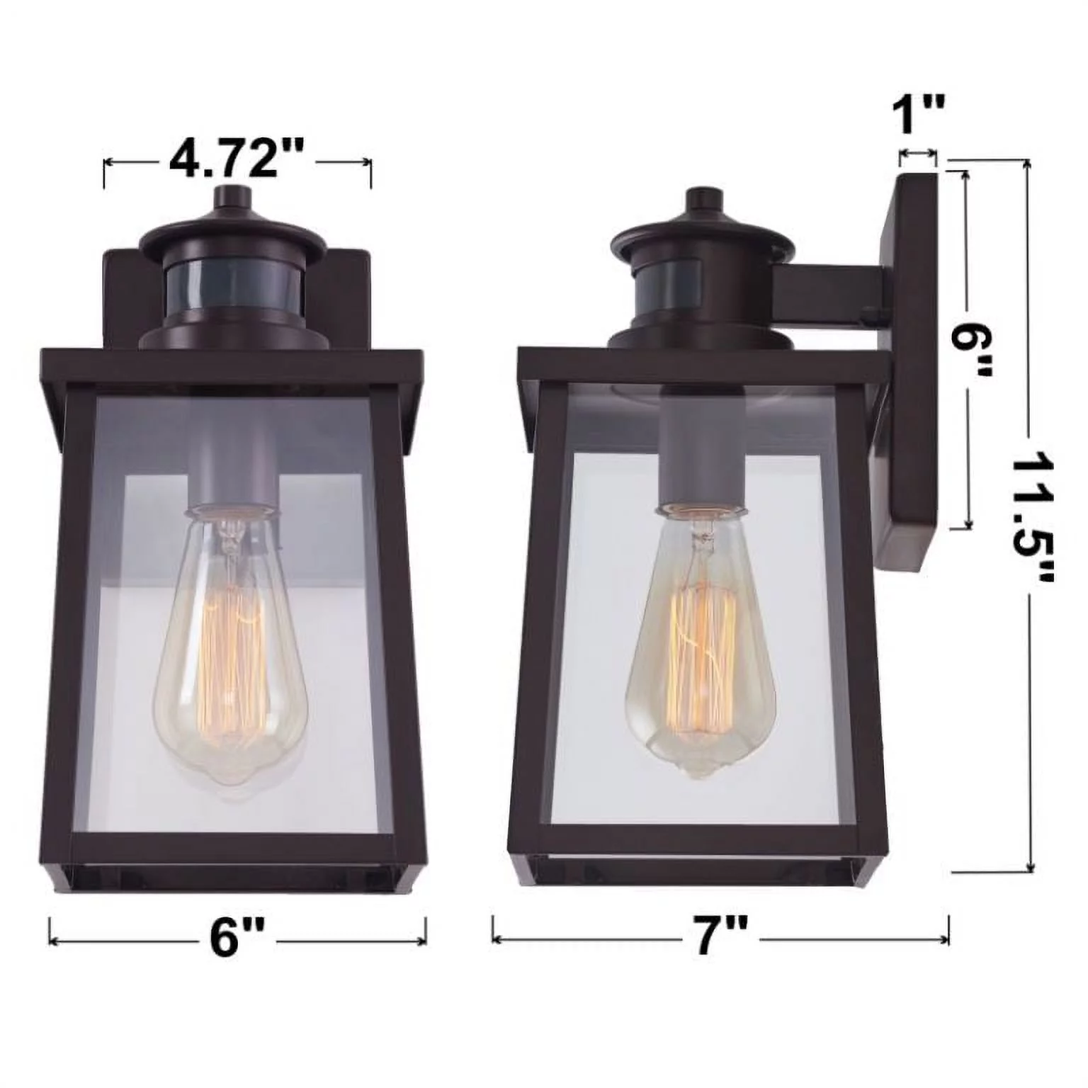 Zillar Motion Sensor Outdoor Wall Light in Oil Rubbed Bronze