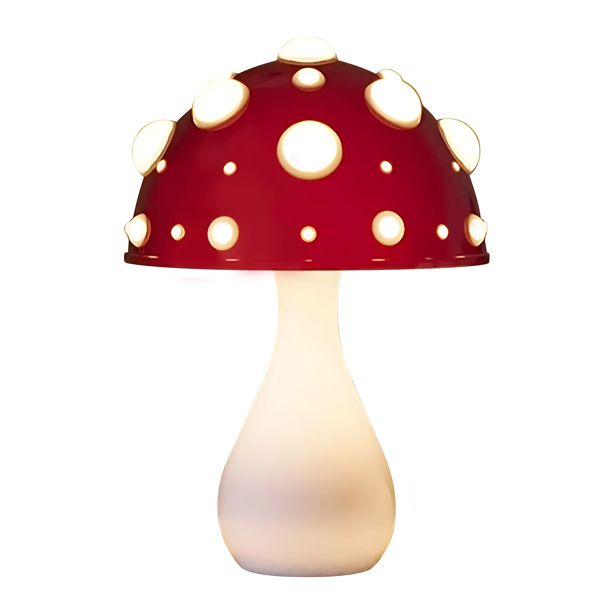 HI-REEKE Mushroom Table Lamp Night Light for Home Decor White