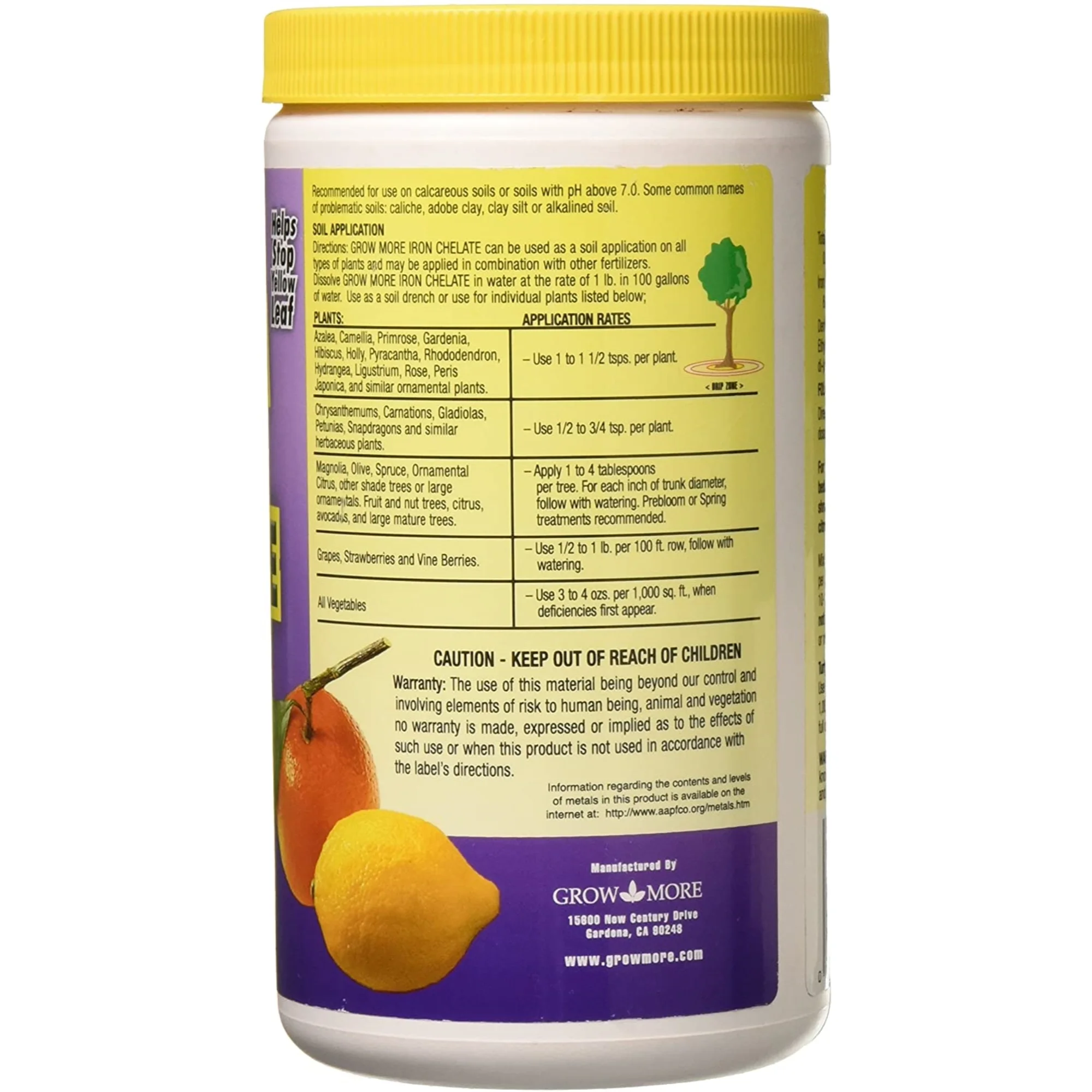 Grow More (#6546) Eddha Iron Chelate 6% Concentrate, 1lb