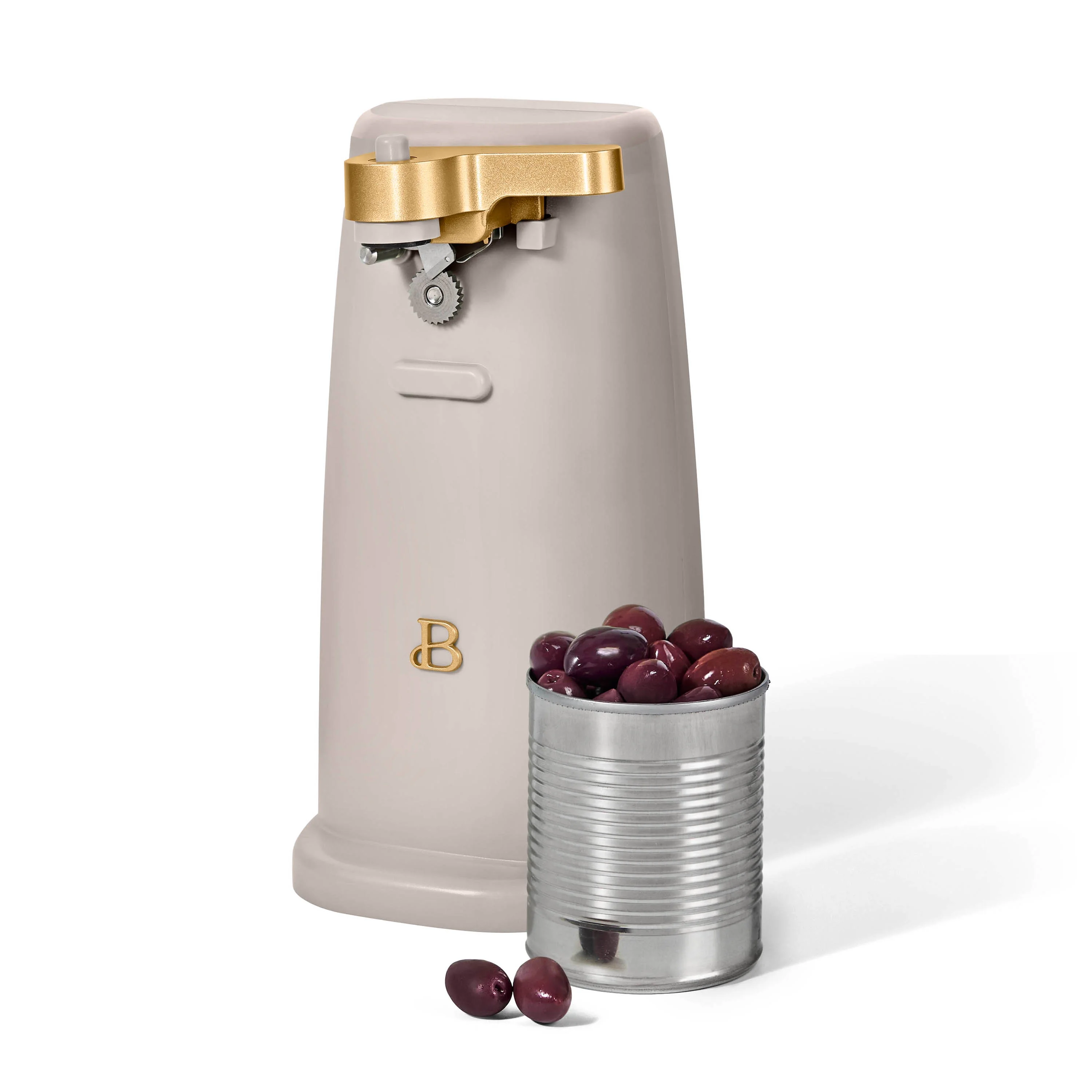 Beautiful Easy-Prep Electric Can Opener, Porcini Taupe by Drew Barrymore