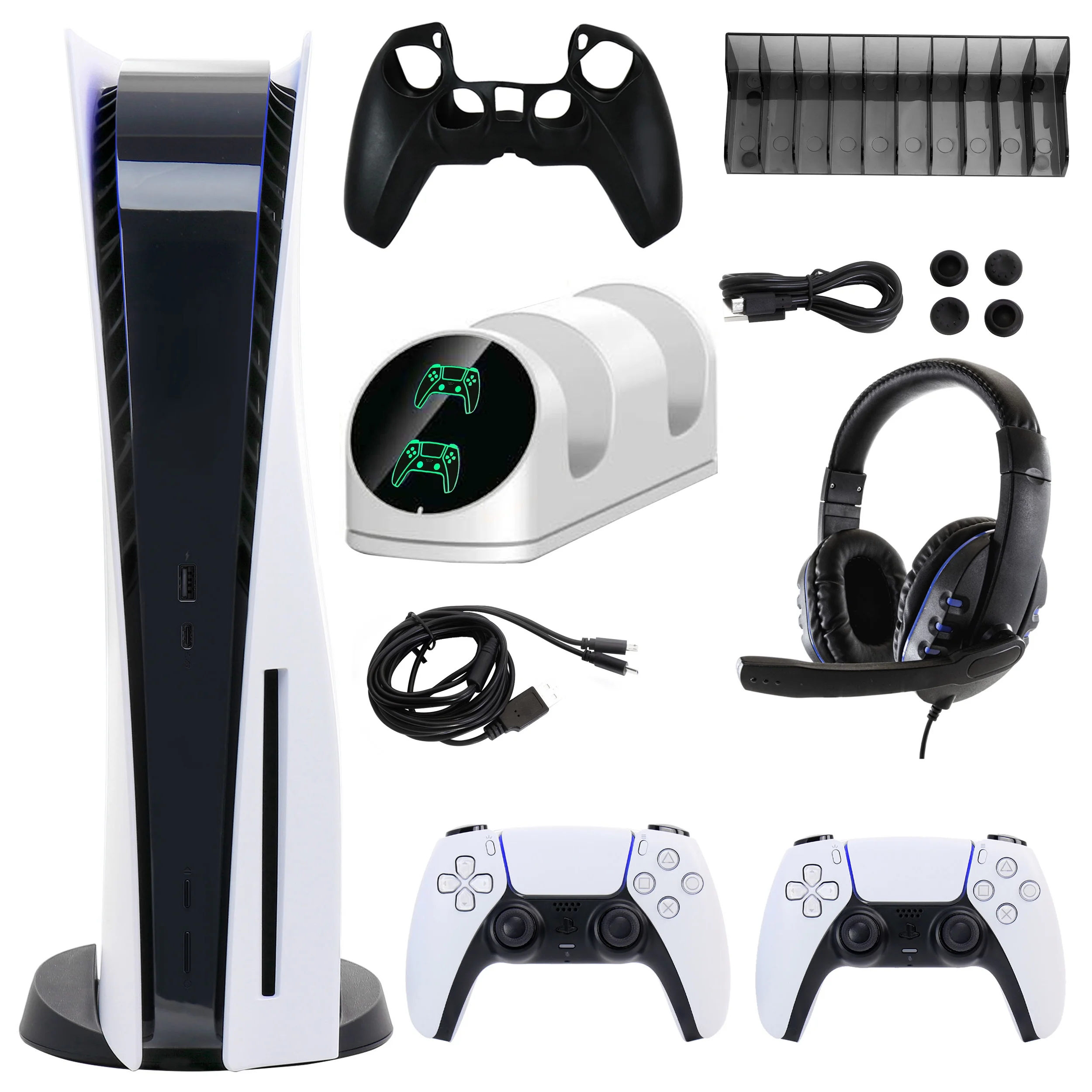 Sony PlayStation 5 Core with Extra White Dualsense Controller and Accessories Kit