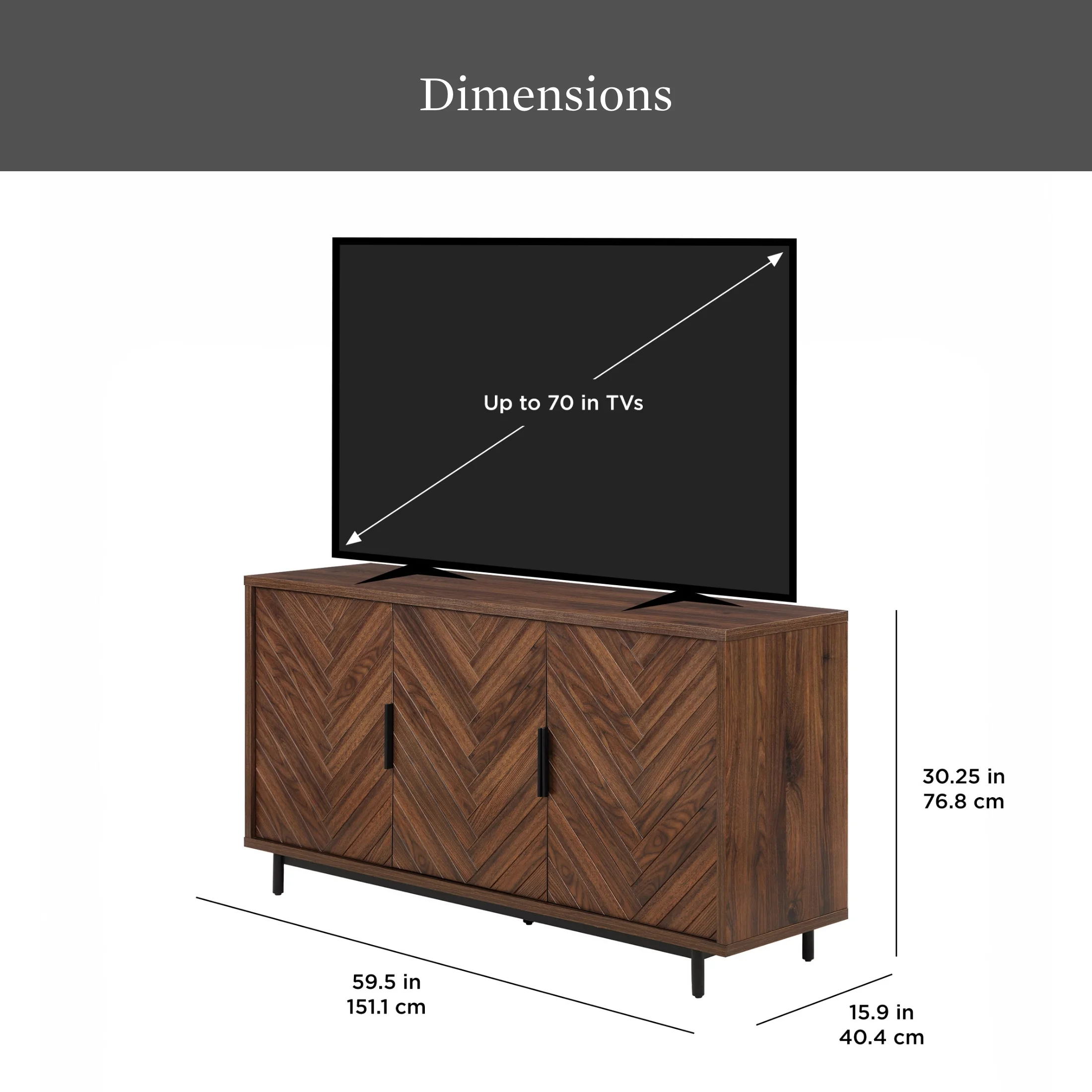 Better Homes & Gardens Wyatt Geo TV Stand for TVs up to 70