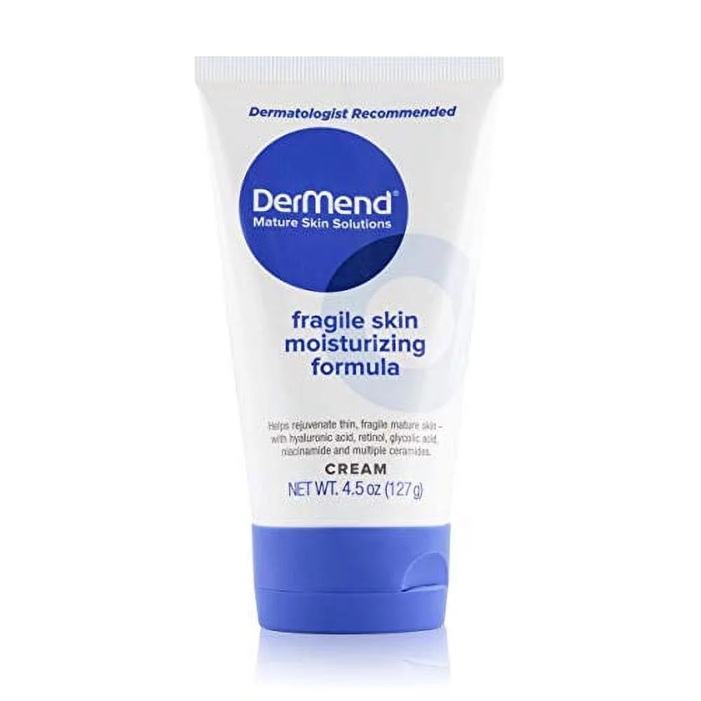 DerMend Specialized Fragile Skin Moisturizing Cream: Formula to Restore & Rejuvenate Mature Skin - Daily Moisturizer & Anti Wrinkle Cream Firming & Strengthening Thin, Aging Skin - Oz Tube