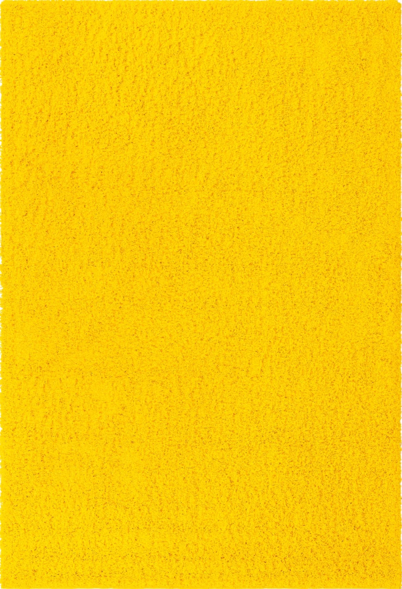 Rugs.com Solid Shag Collection Rug – 6' x 9' Tuscan Sun Yellow Shag Rug Perfect For Bedrooms, Dining Rooms, Living Rooms