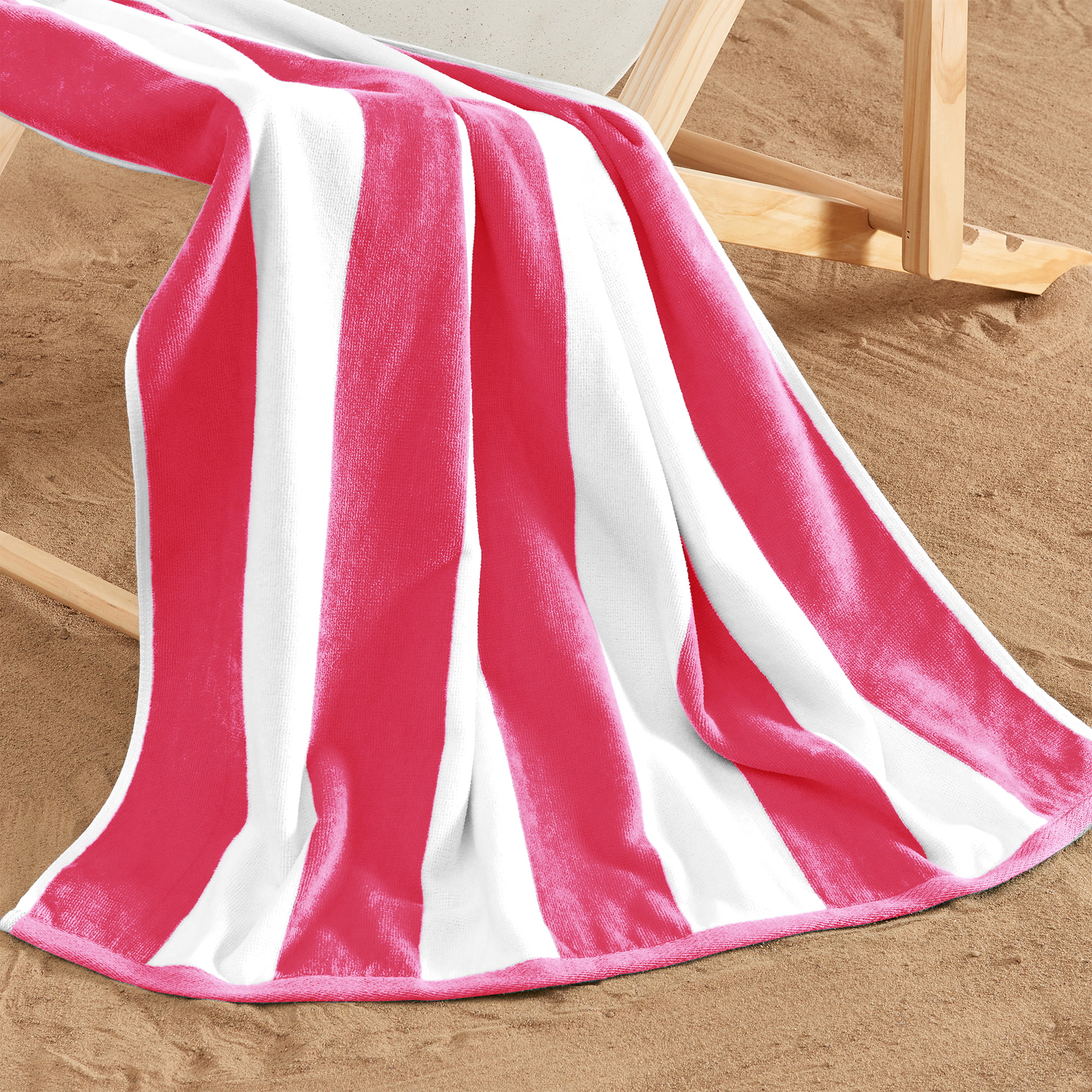 Great Bay Home Cotton Cabana Stripe 4-Pack Beach Towel  (4 Pack - 30