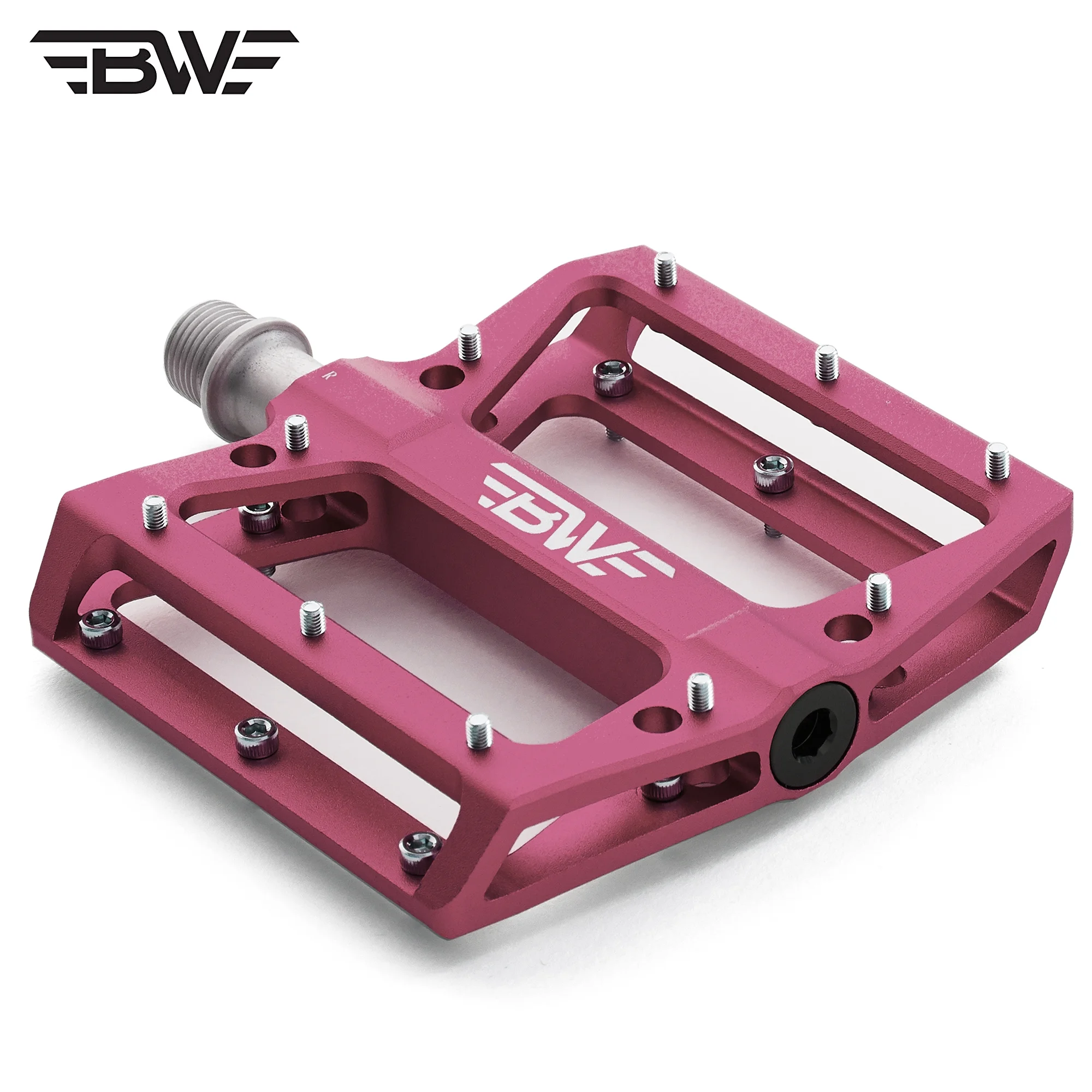 BW USA Bicycle Pedals for MTB and BMX Mountain Bike Accessories for 2 Pieces Pink