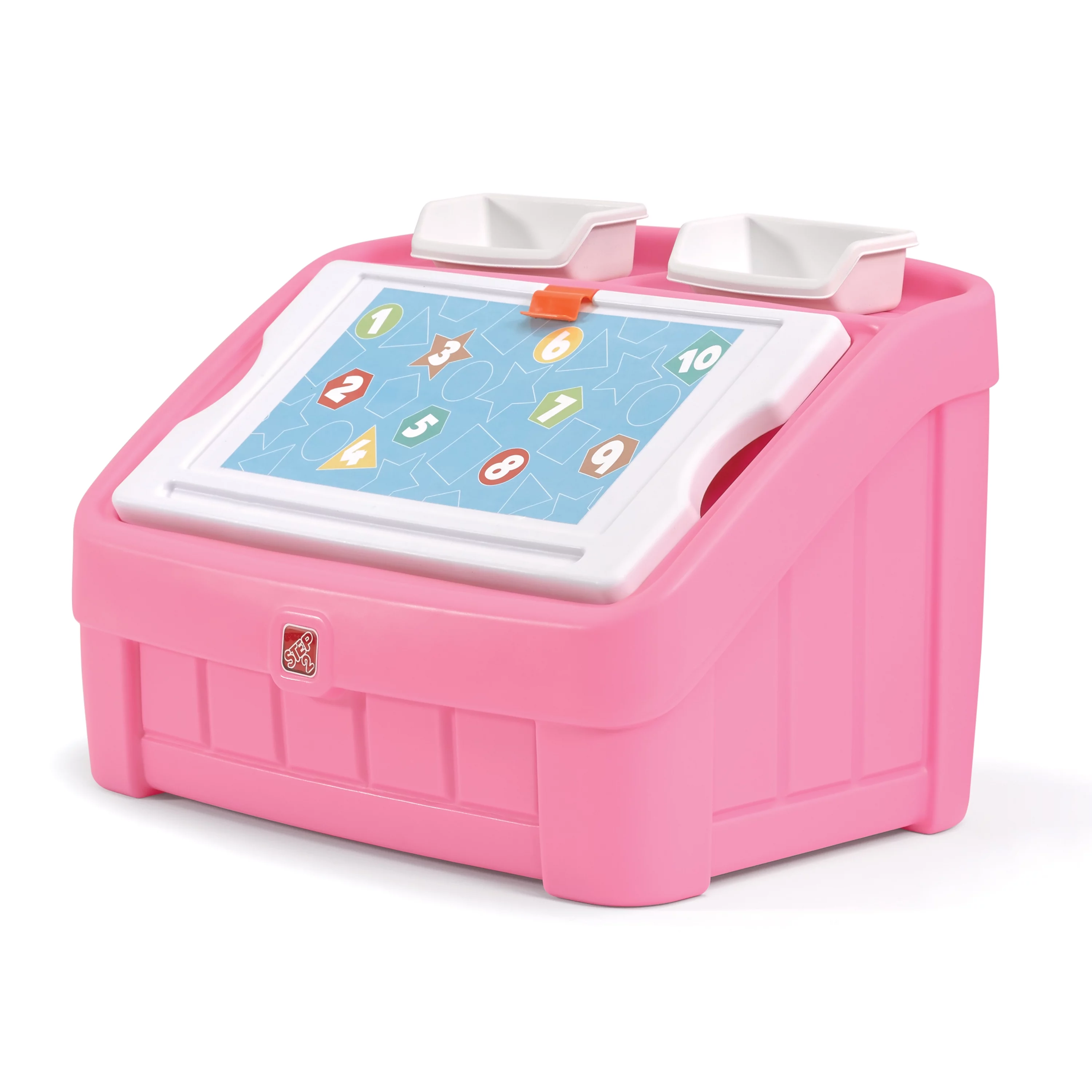 Step2 2-in-1 Pink Toy Storage Box & Art Lid Plastic Toy Chest