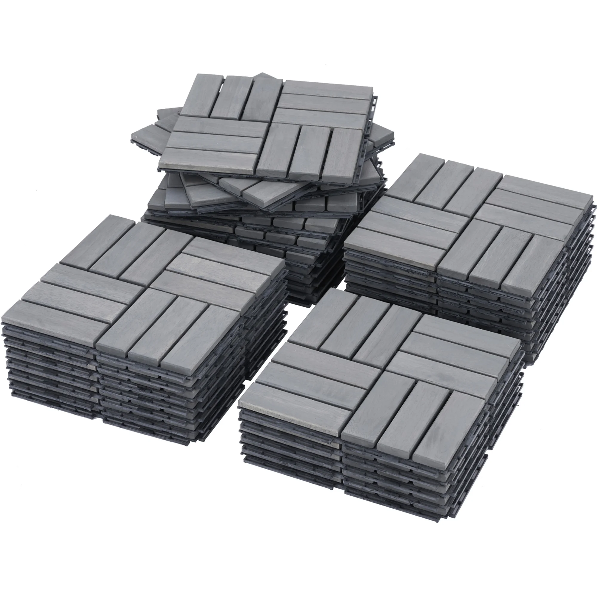 BTMWAY 20 Piece Patio Wood Deck Tiles, 12