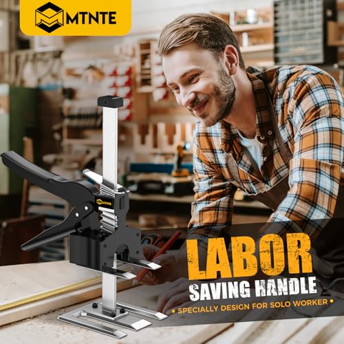 Labor Saving Handle 12 In Lever Arm Lifter Drywall Lift for Wall Tile Locator, Multi-Function Height Adjustment Lifting Device,Door Panel,Cabinet Jack Board Lifter Weight 490lb, lift range 6.7in