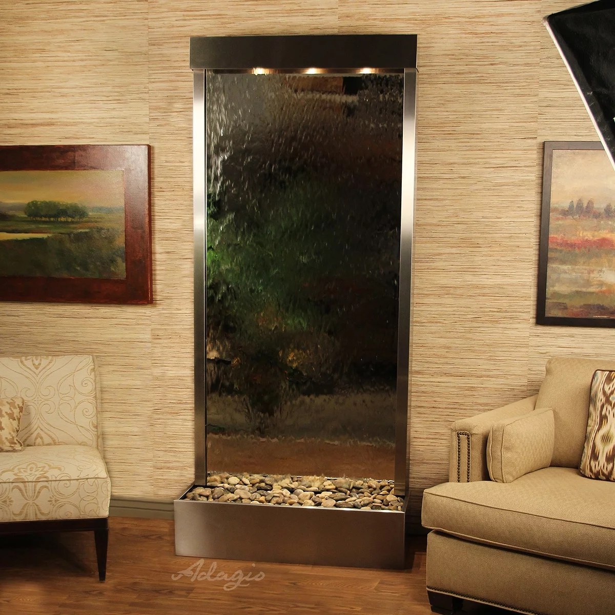 Adagio Tranquil River Fountain - Flush Mount - Stainless Steel - Choose Options