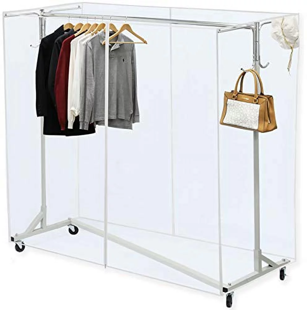 Simple Houseware Industrial Grade Z-Base Garment Rack, 400lb Load with 62