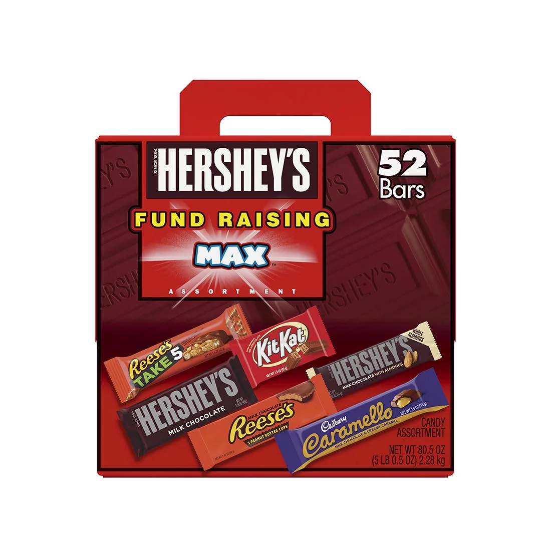 Hershey Fundraising Max Chocolate Assortment Candy Bars Bulk Fundraising Kit, 52 ct./80.5 oz.