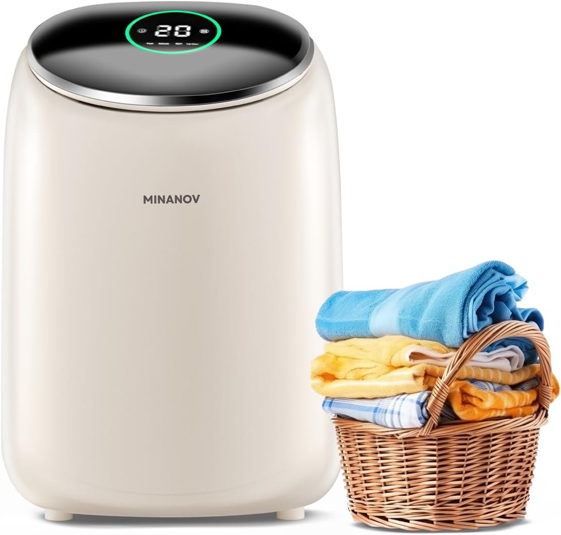 Countertop Washing Machine - Mini Portable Washing Machine Compact Size 2 in 1 Washer and Spin Dryer With Digital Touch Display - Fully Automatic Washing Machine for Dorm, RV, Apartment