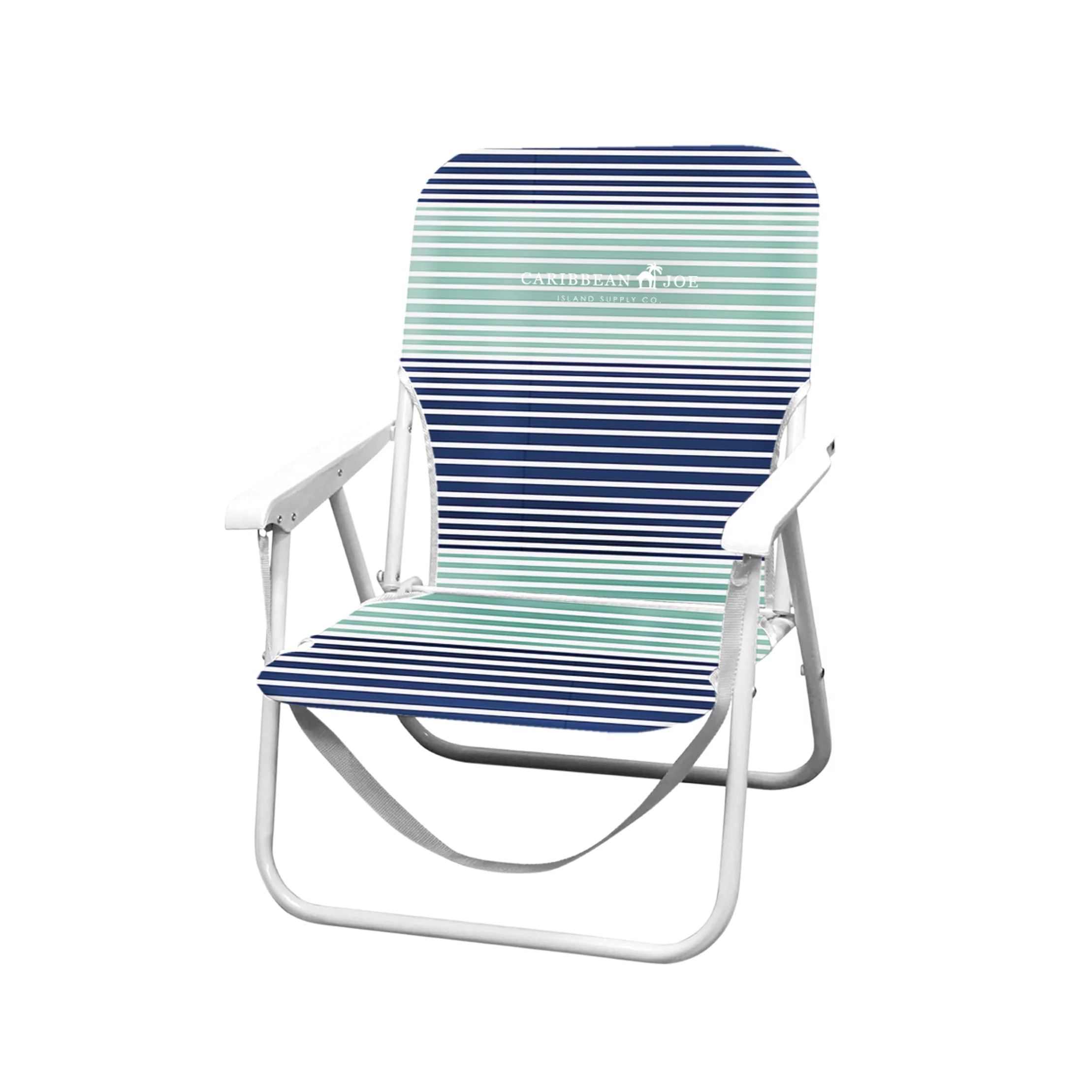 Caribbean Joe Folding Beach Chair, One Position with Armrests