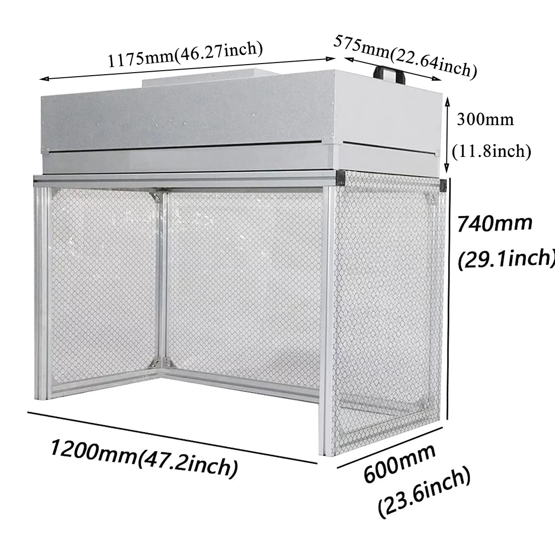 INTBUYING Dust Free Room Workshop Laminar Flow Hood Bench with Filter