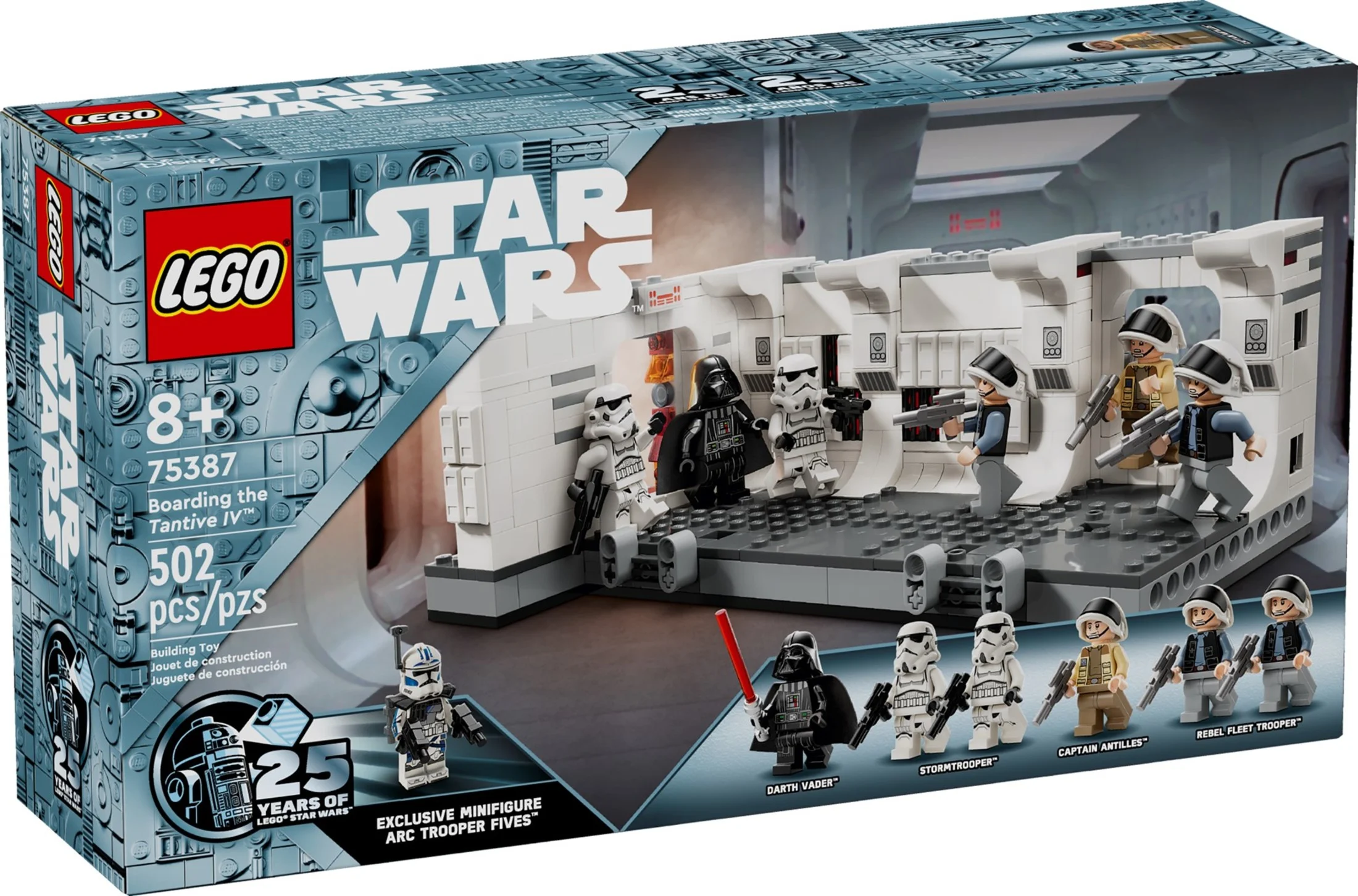 LEGO Star Wars: A New Hope Boarding the Tantive IV Fantasy Toy, Collectible Star Wars Toy with Exclusive 25th Anniversary Minifigure Clone Trooper Fives, Gift Idea for Kids Ages 8 and Up, 75387