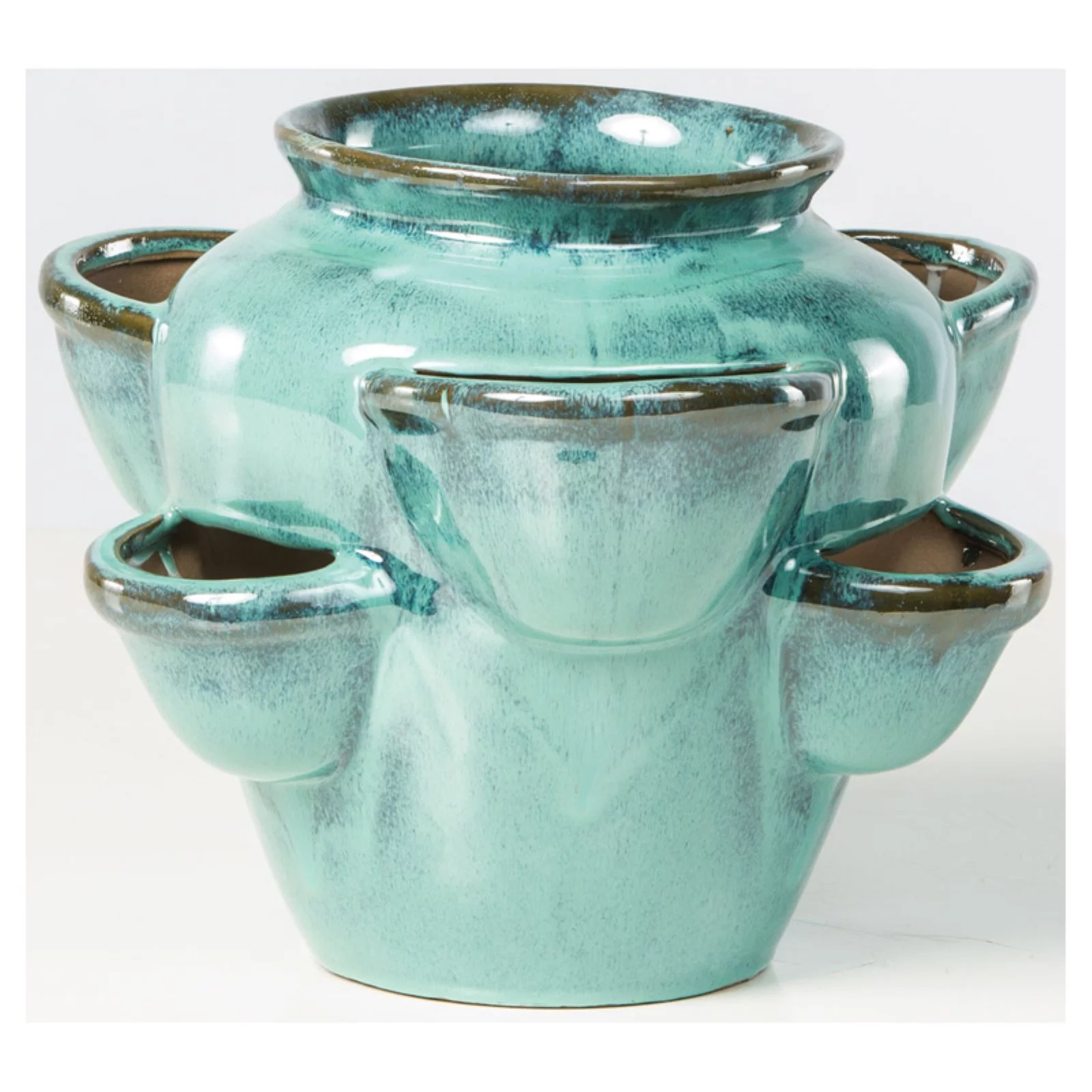 Alfresco Home 6 Pocket Ceramic Strawberry Jam Statue