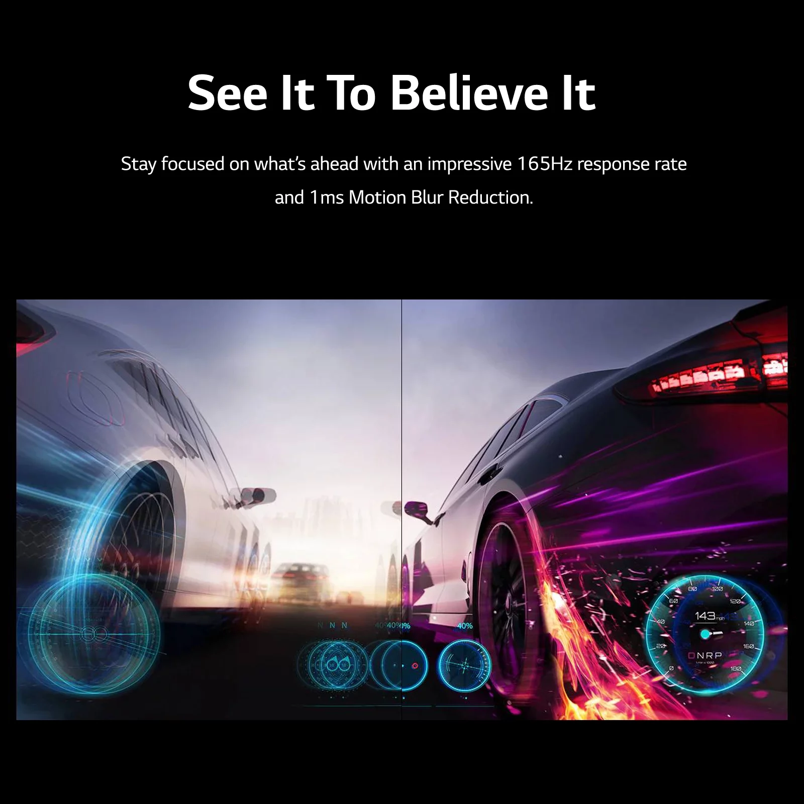 LG 24” UltraGear FHD (1920 x 1080),1ms, 165Hz Gaming Monitor Black ,24GQ40W-B, New