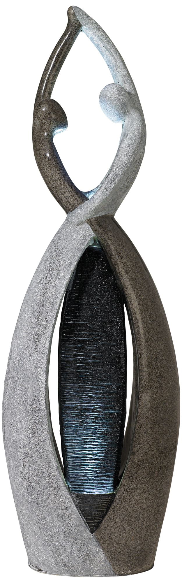 John Timberland Dancing Couple Modern Outdoor Floor Water Fountain with LED Light 57