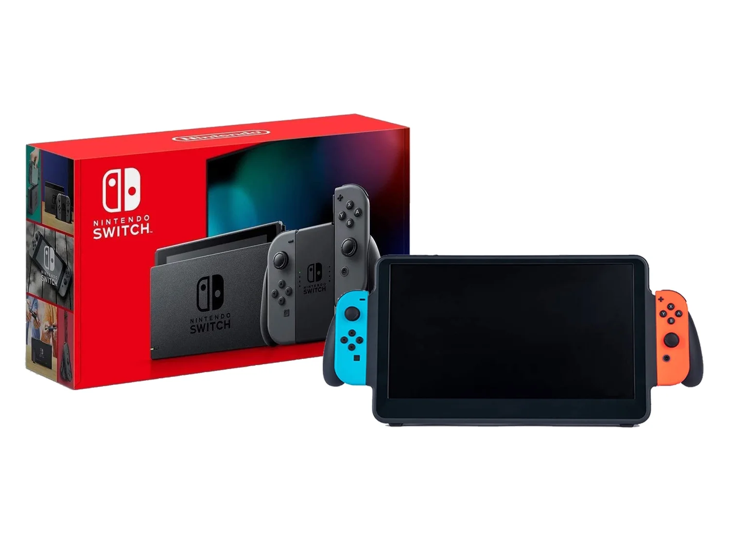 Nintendo Switch 32GB Gray Joy-Con with UpSwitch ORION 11.6 inch Gaming Monitor Bundle