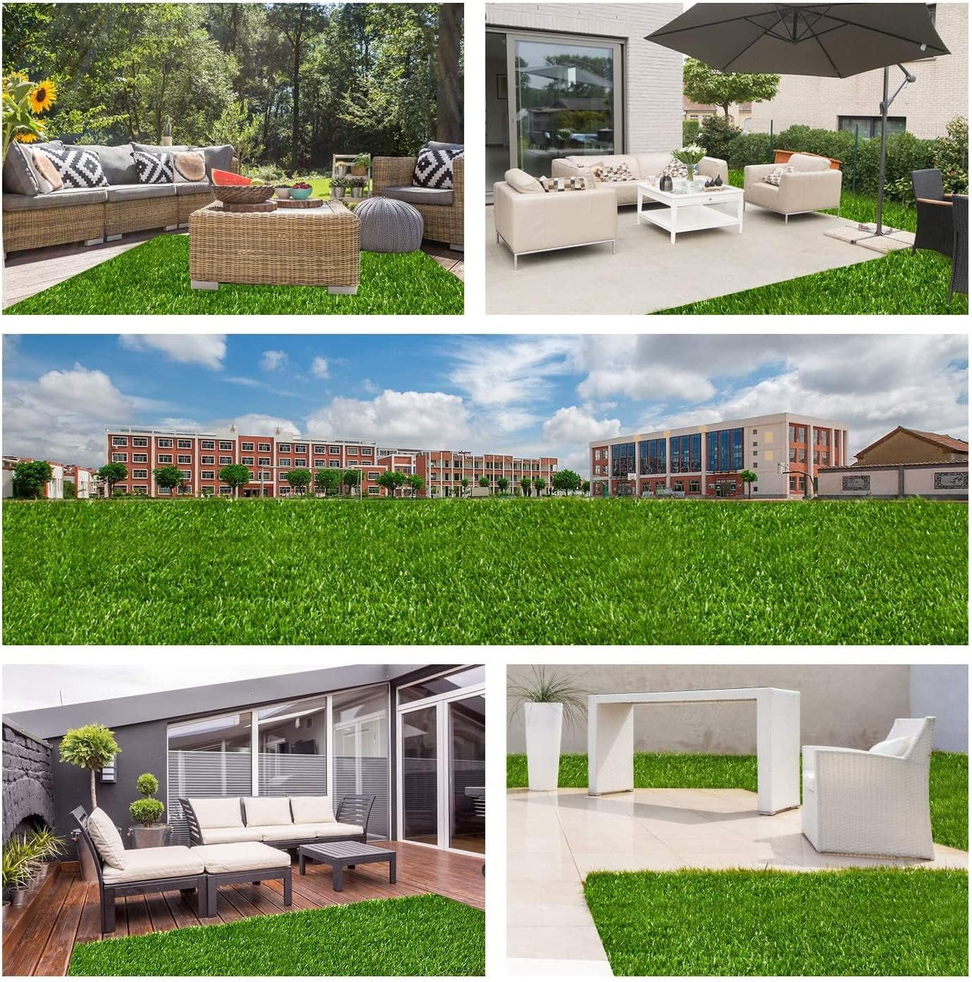 Petgrow Customized Sizes Artificial Grass Turf 12FTX26FT - Indoor Outdoor Garden Lawn Landscape Balcony Synthetic Turf Mat - Thick Fake Grass Pet Pad