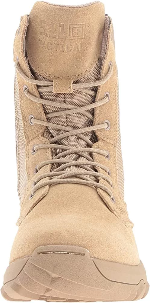 5.11 Work Gear Men's Leather Speed 3.0 Side Zip Desert Boots, Coyote, 8 Regular, Style 12337