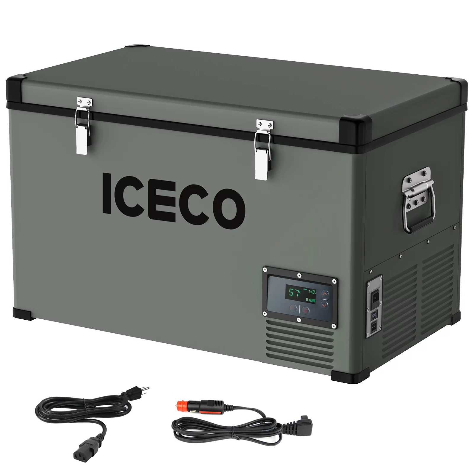 ICECO VL74 Single Zone 74 Liters Portable Refrigerator with SECOP Compressor, Chest Freezer, DC 12/24V, AC 110-240V, 0℉ to 50℉, Home & Car Use