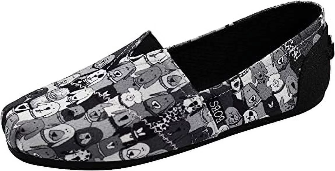 Skechers BOBS Women's Plush-Wag Party Black Flat 9.5 M US