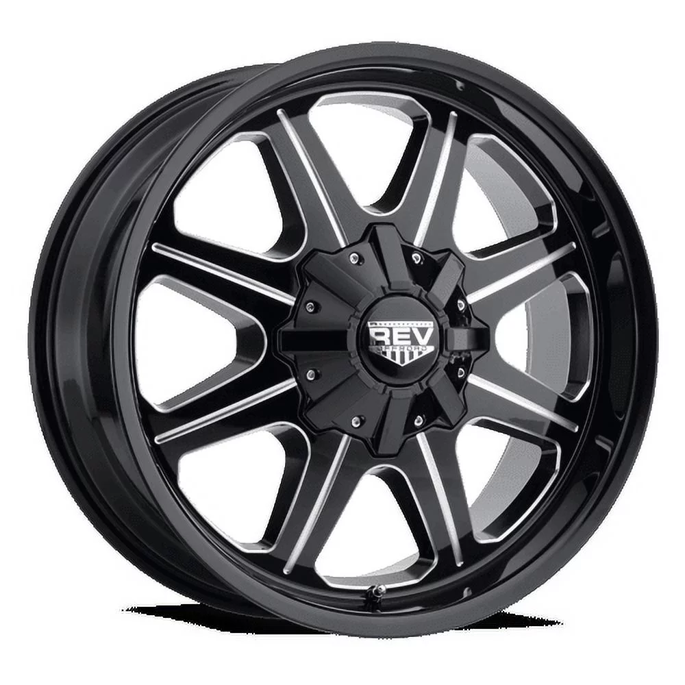 REV Wheels 823M-7903212 823 Series 17x9 4.53 bs 5x5/5x127/5x5.5/5x139.7 Black/Machined Lip