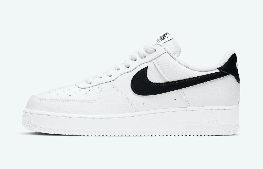 Nike Air Force 1 Low '07 CT2302-100 Mens White/Black Leather Sneaker Shoes AZ672 (9)