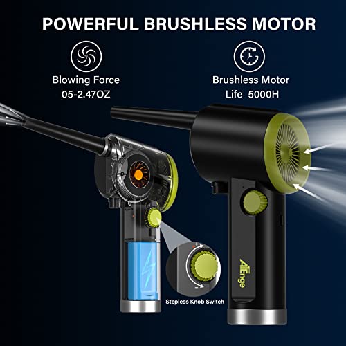 Electric Air Duster, Cordless Air Duster, Rechargeable Compressed Air Duster, 33000 RPM Air Blower, Two Smart Start Modes, Good Replacement for Compressed Air Can, Reusable Dust Destroyer…