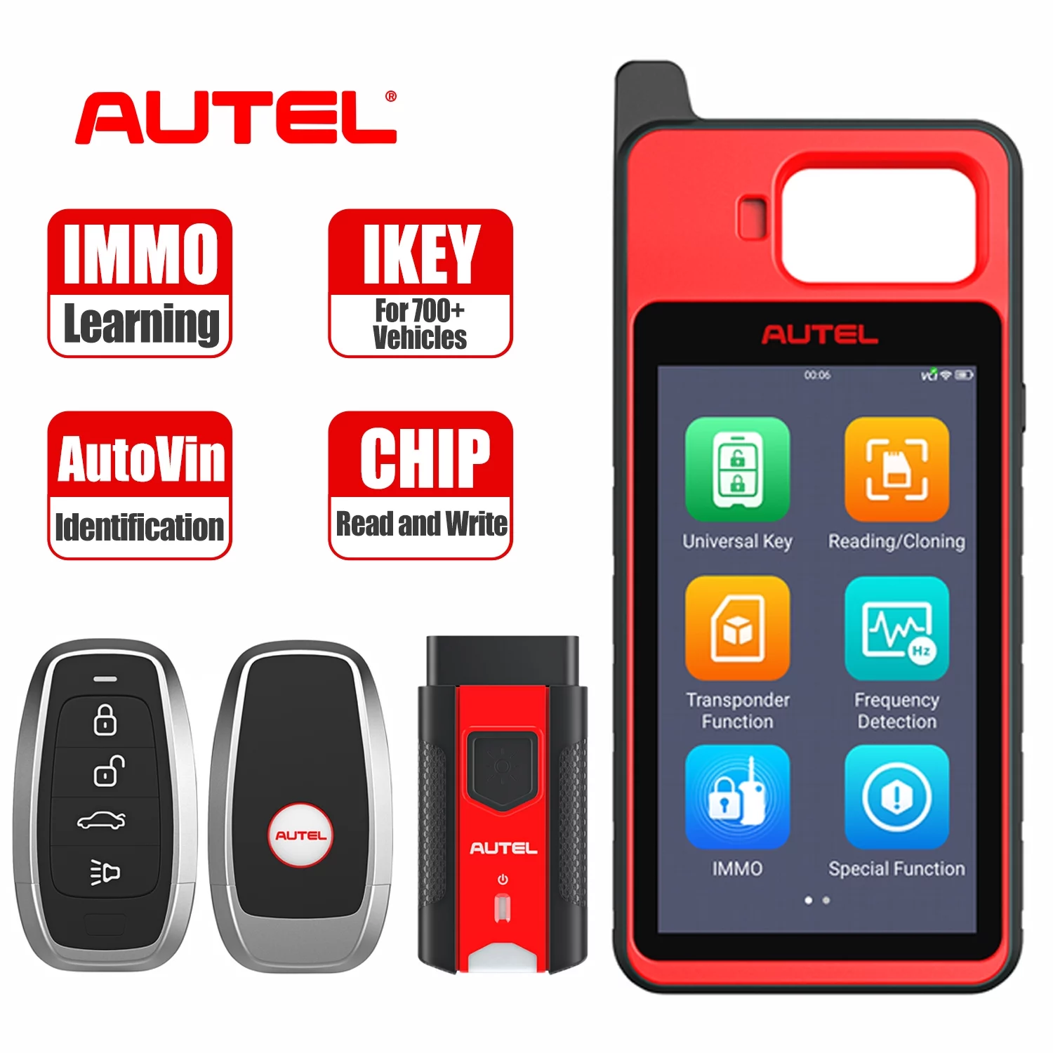 Autel MaxiIM KM100 Universal Key Generator Kit, Key Fob Programmer Immobilizer Tool,Autel IKEY for BMW,Volkswagen,Toyota,Honda