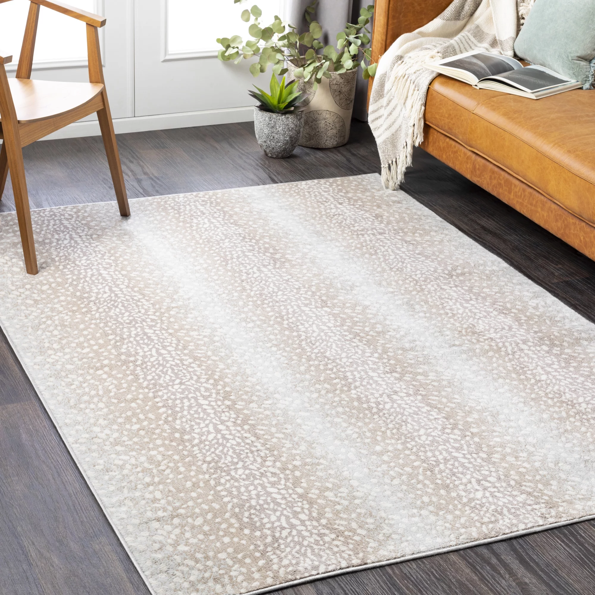 Artistic Weavers Roma Trellis Area Rug, Camel/Light Gray ,9' x 12'3