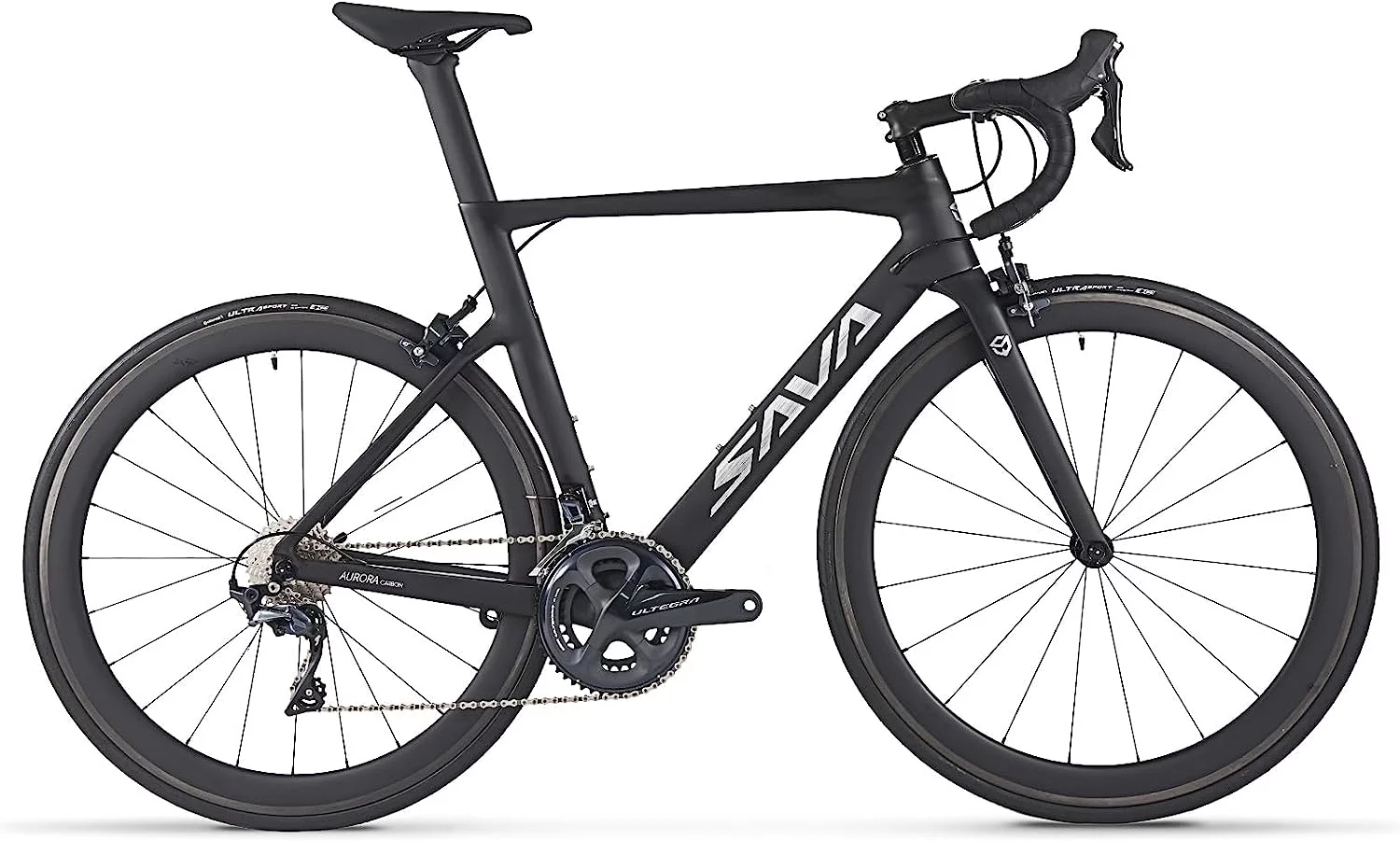 SAVADECK Carbon Road Bike 700C Carbon Frame Racing Bicycle with Shimano Ultegra 8000 22 Speed GroupSet, 25C Tire for Men/Women.(Black 47cm)