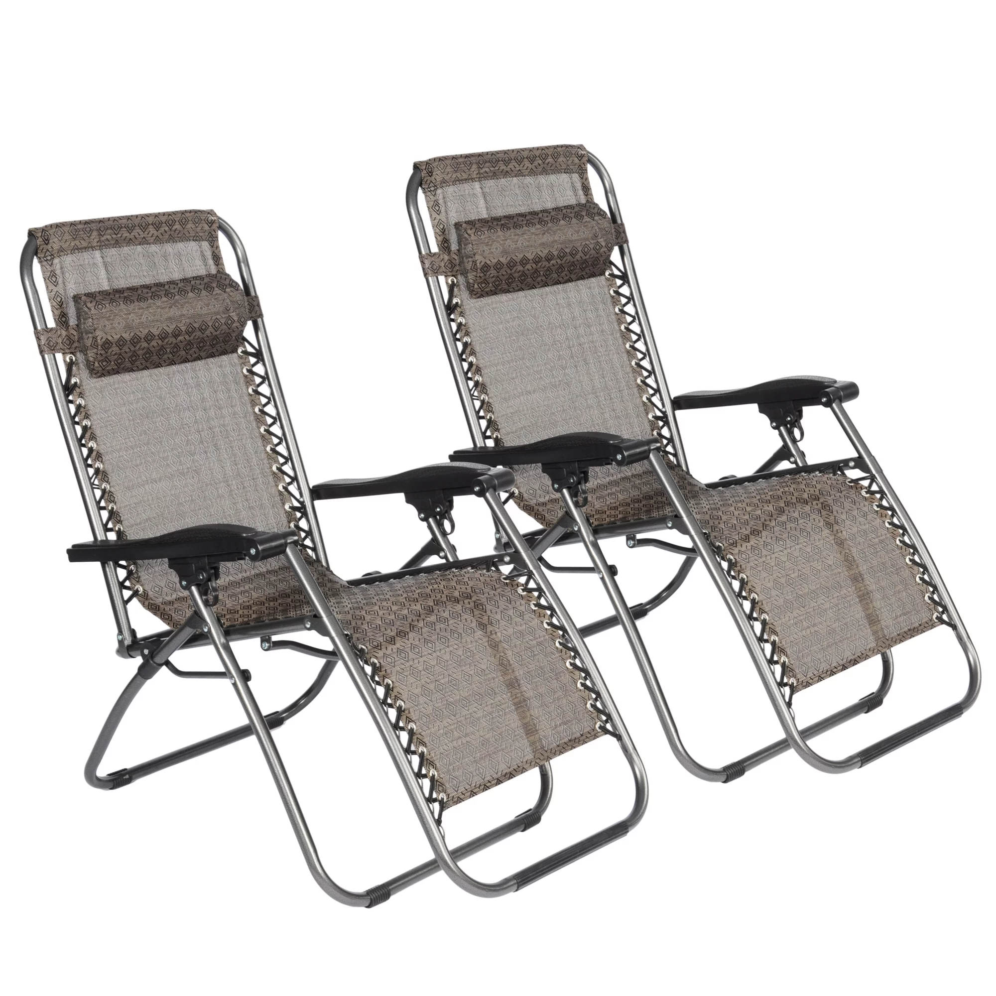 KARMAS PRODUCT 2-pack Zero Gravity Chair Chaise Lounge Chairs Folding Adjustable Recliners Outdoor Patio Lawn Pool Beach Chair, Support 300 Lbs