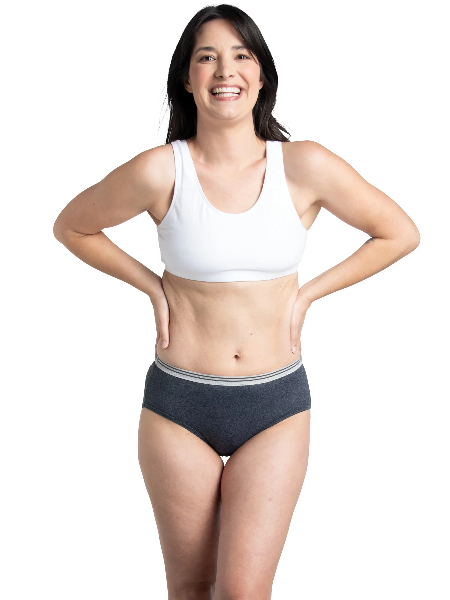 Fruit of the Loom Women's Cotton Heather Assorted Low Rise Brief Underwear, 12 Pack