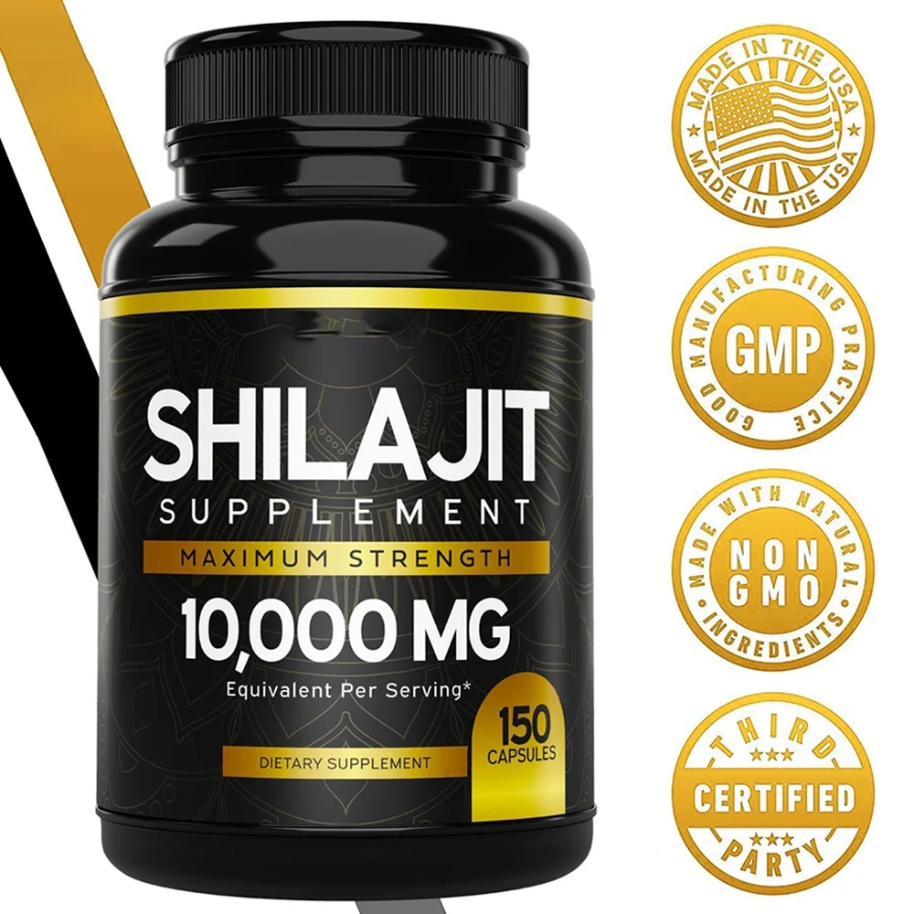 Natural Fulvic Acid Pure Himalayan Organic Shilajit Capsules Mens Supplement