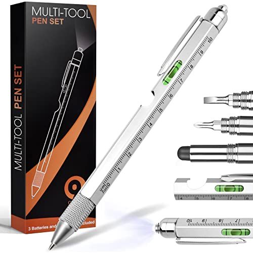 Gifts for Men, Stocking Stuffers for Adults Men, Fathers Day Dad Gifts from Daughter Son Wife, 9 in 1 Multitool Pen, Tools Gadgets for Men, Birthday Christmas White Elephant Gifts for Grandpa Husband
